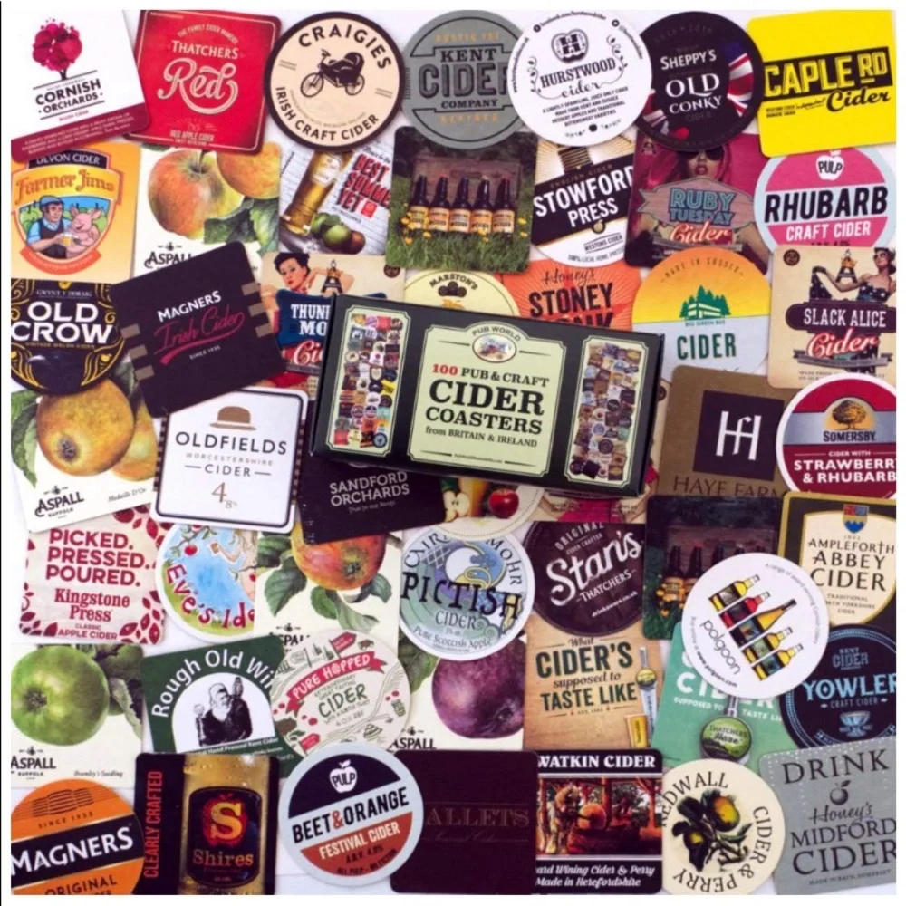 NIOB Pub World Memorabilia 100 Pub & Craft Cider Coasters from Britain & Ireland